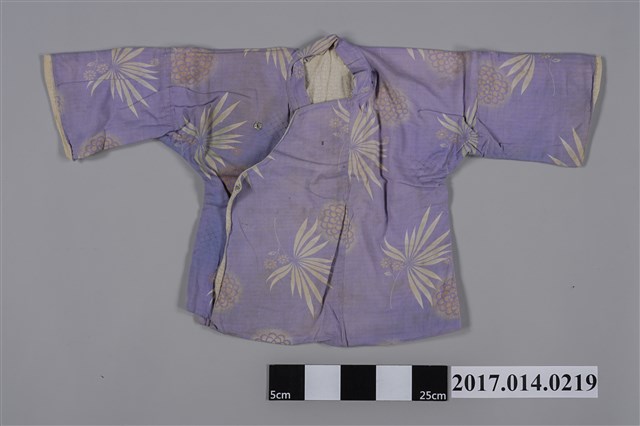 女童淺紫地印花紋漢式長袖短衫 (共2張)