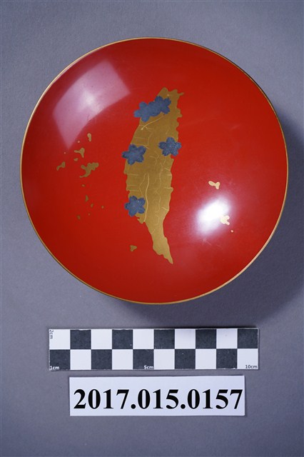 明治年間臺灣鎮撫紀念第4大隊第3中隊紀念漆杯 (共5張)