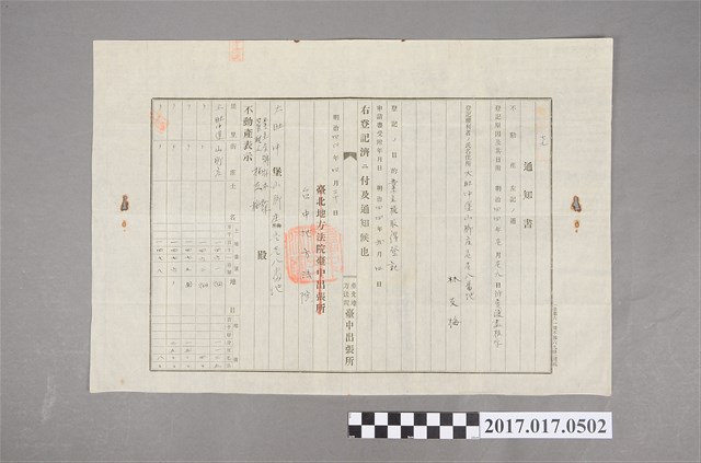 林友梅申請賣渡盡根字 (共2張)