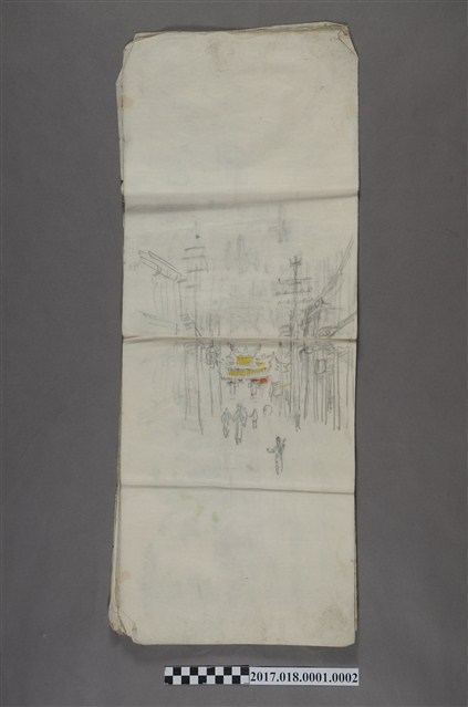 古城江觀繪《臺灣街景》 (共3張)