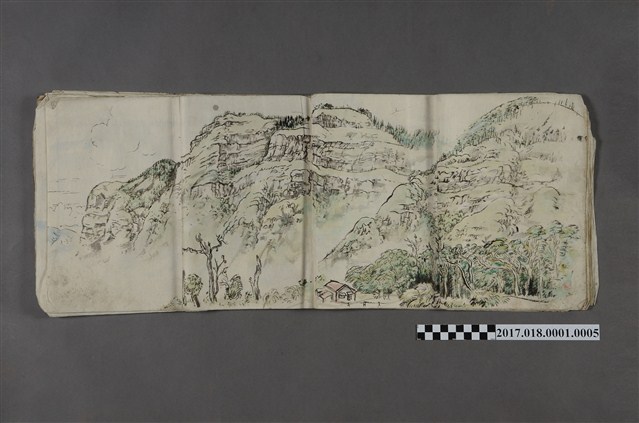 手繪臺灣山林景色之建物 (共3張)