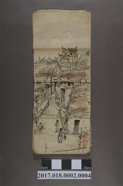 古城江觀繪《臺灣傳統建築與街道》 (共3張)