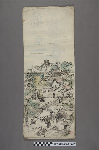 古城江觀繪《臺灣傳統聚落》 (共3張)