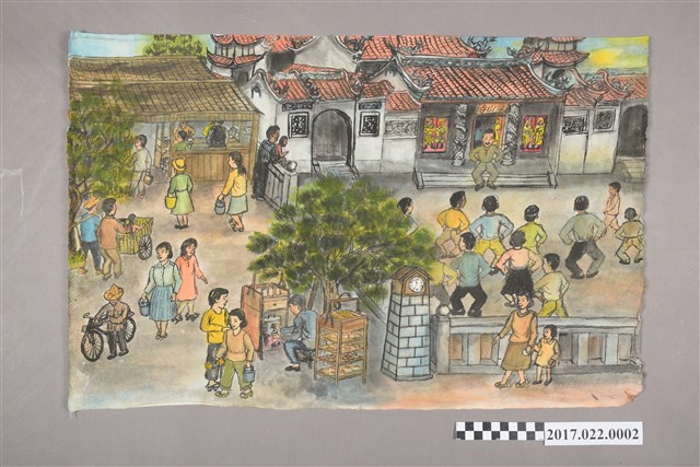 謝招治《廟口的早晨》 (共3張)