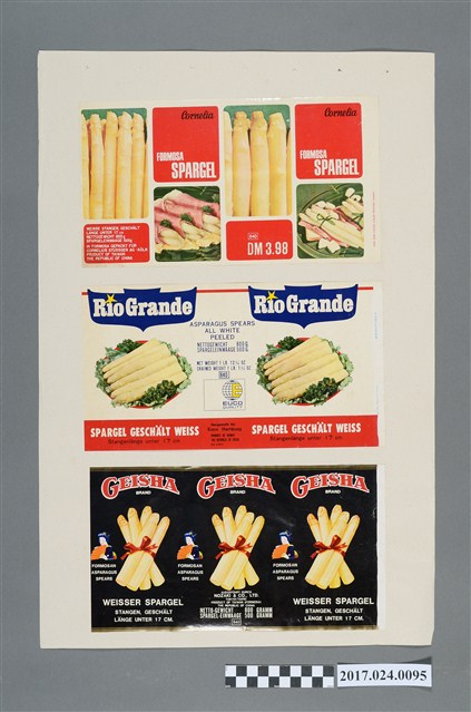 Cornelia等蘆筍罐頭外銷商標 (共2張)