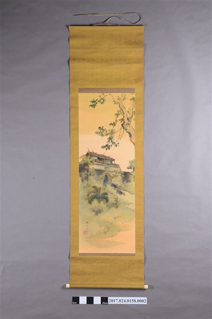 秋山春水臺北舊城卷軸掛畫 (共2張)