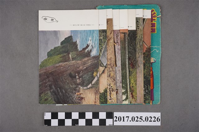 臺灣風景油畫彩色明信片組 第二集與封套 (共2張)