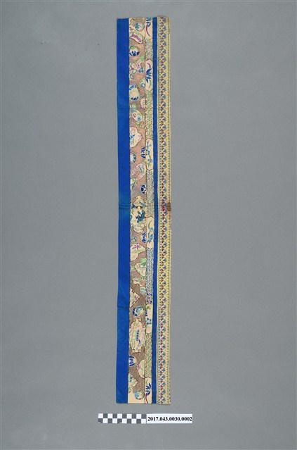 彩繡花卉人物紋飾帶 (共2張)