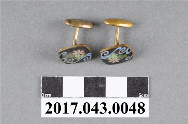 方形珐瑯袖扣組 (共3張)