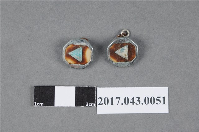 八邊形寶石袖扣組 (共3張)