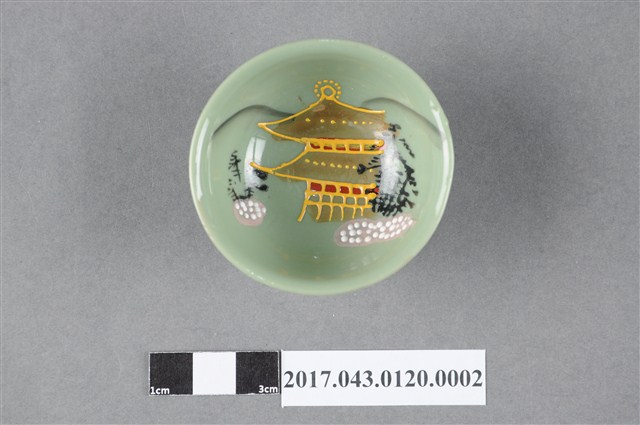 彩繪綠釉小酒杯 (共5張)