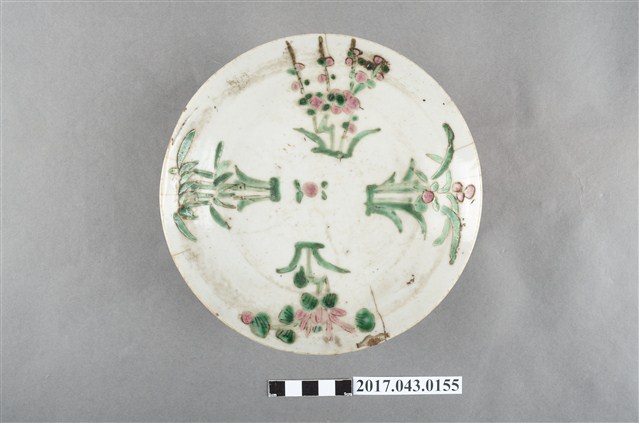 彩繪四君子高足圓盤 (共5張)