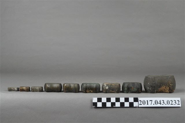 天平用銅製砝碼組 (共3張)