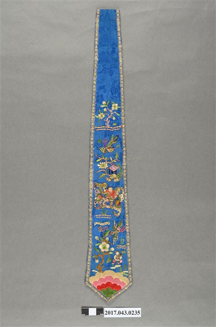 藍絲緞花鳥人物紋劍帶 (共8張)