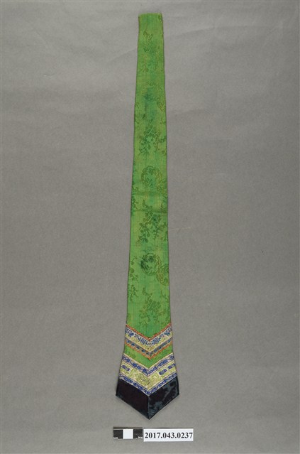 綠絲緞緹花劍帶 (共2張)