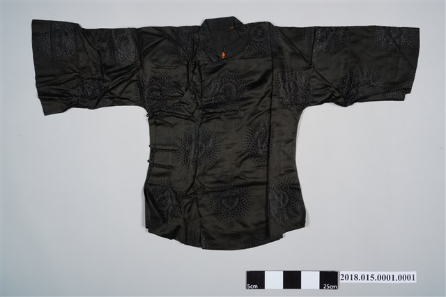 黑綢地團花紋提花大襟女衫 (共2張)