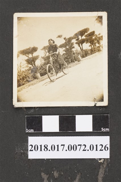 騎腳踏車的青年女子 (共2張)