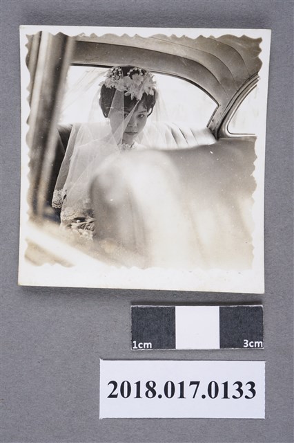 王麗雲坐在新娘車 (共2張)