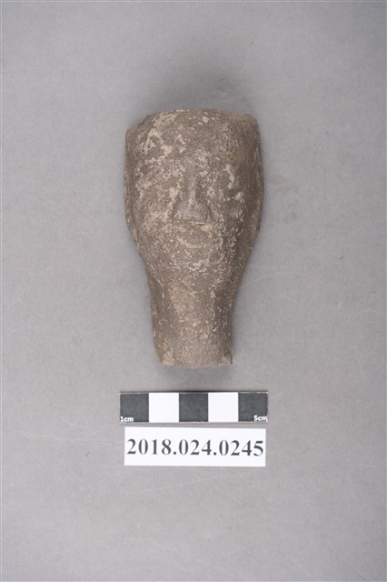 石製人首型紙鎮 (共3張)