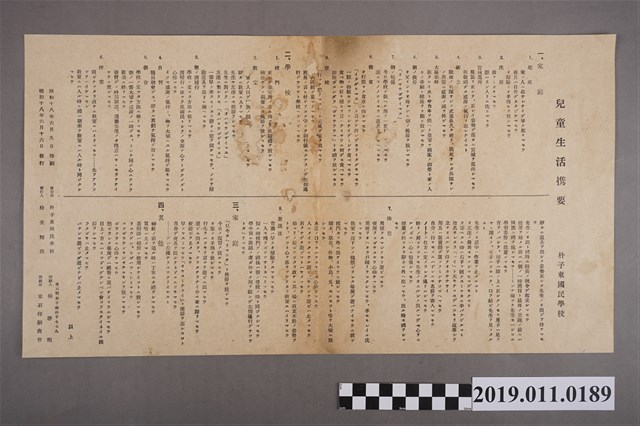 昭和時期朴子東國民小學兒童生活摘要 (共3張)