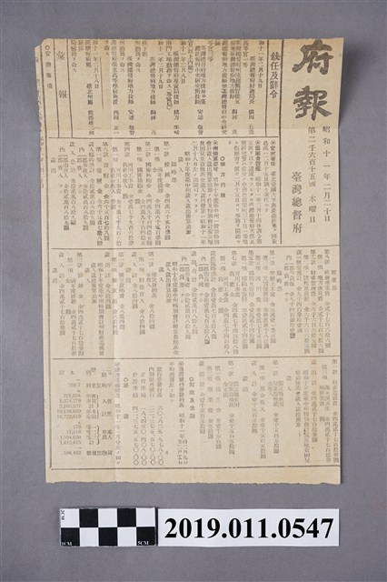 台灣總督府報登載有關產婆資格測驗的公告剪報 (共4張)