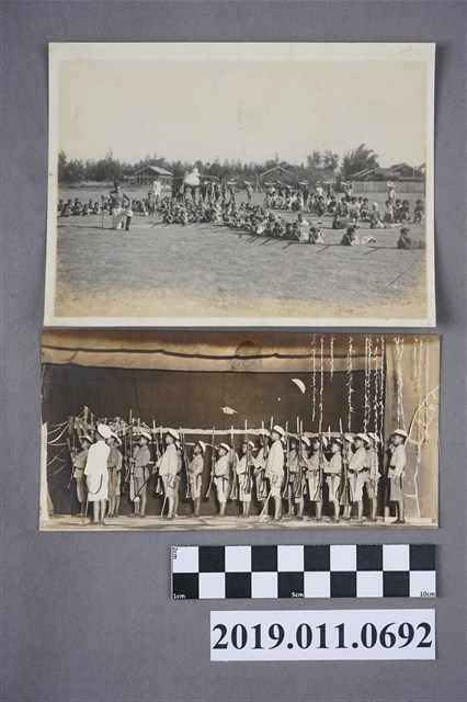 日治時期學校軍事教育課與活動照片組 (共2張)
