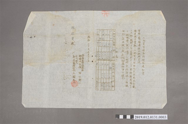 鹽水港製糖株式會社土地租賃貸借契約解除通知書 (共2張)