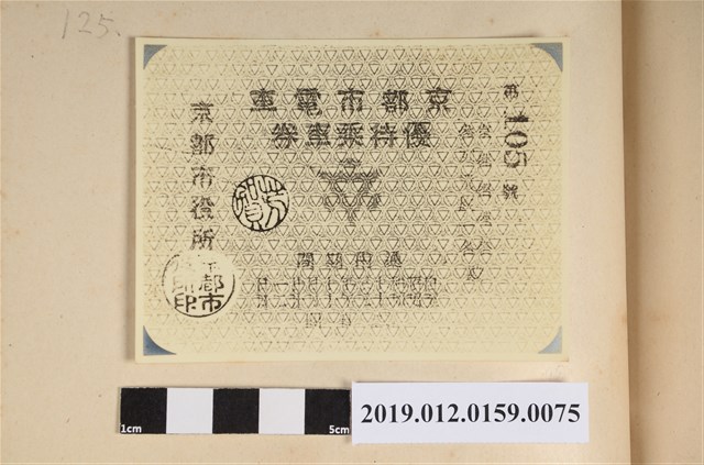 京都市電車優待乘車劵 (共2張)