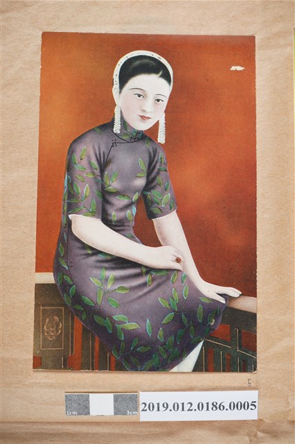 坐在欄杆上的女人 (共2張)