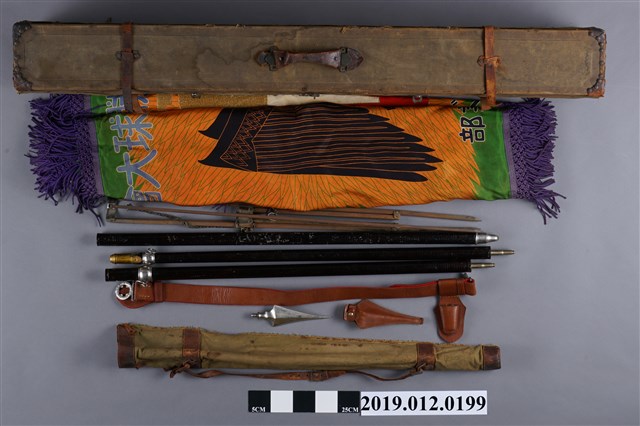 大大阪實業優勝選拔野球大會布旗、旗杆及木箱 (共3張)