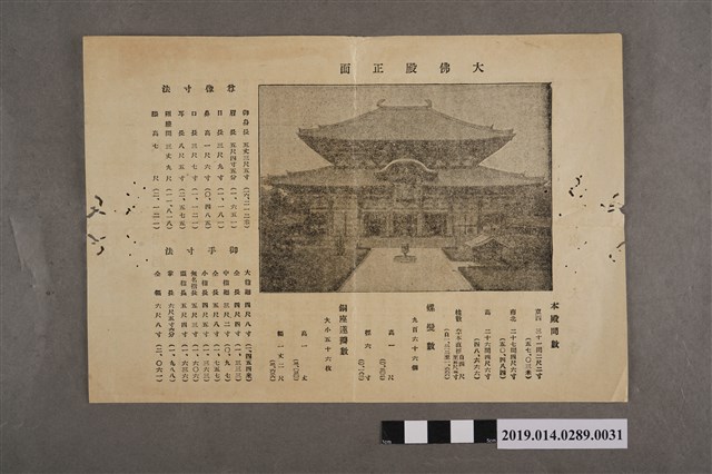 奈良東大寺大佛殿簡介 (共2張)