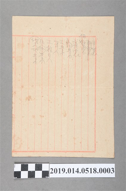 柯天送手稿（自耕農、佃農、雇農） (共2張)