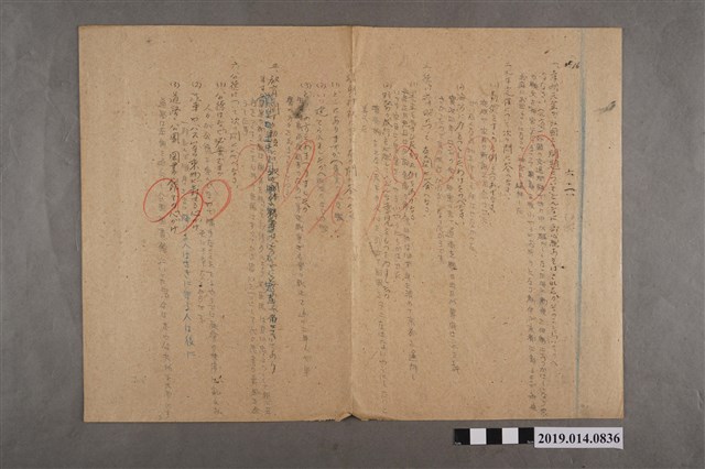 河村禧元國民科試卷96號 (共2張)