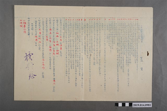 臺南縣立新化初中二年級公民科期考試卷校對卷 (共2張)