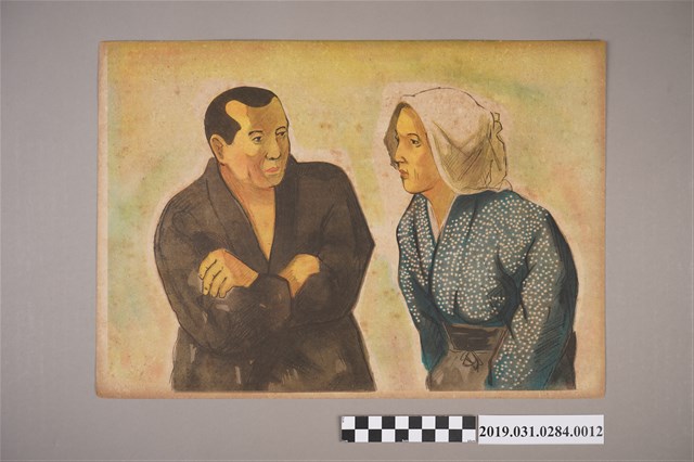 日本教育畫劇株式會社《軍神之母》紙芝居12 (共4張)