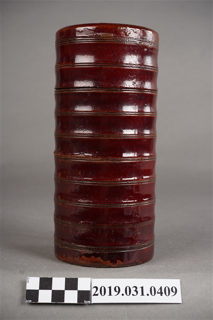 木製圓柱形茶罐 (共4張)