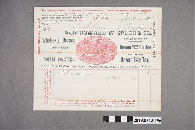 HOWARD W.SPURR&CO.單據 (共2張)