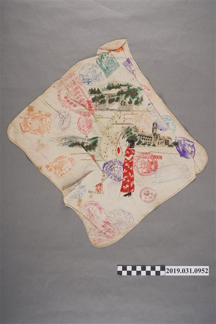 臺灣博覽會紀念章手帕 (共2張)