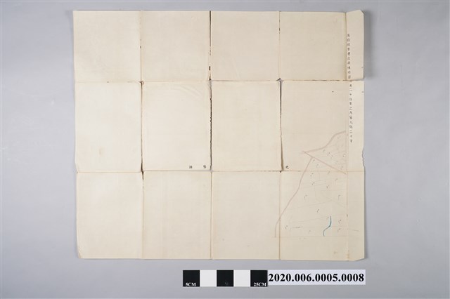 〈一千二百分一草屯庄南埔二十四葉之內地圖〉地籍圖謄本第9號 (共3張)