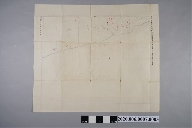 〈一千二百分之一北勢湳地圖〉謄本第4號 (共3張)