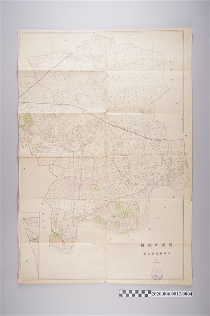 〈六千分之一新園庄地圖〉謄本-崁頂 (共4張)