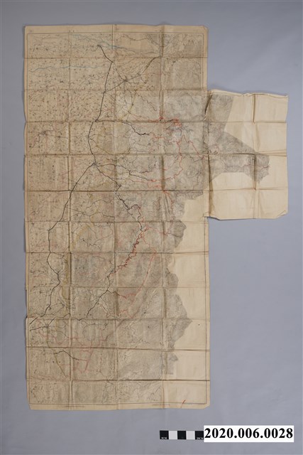 大日本帝國陸地測量部出版〈臺南州山地道路網計畫圖〉 (共2張)