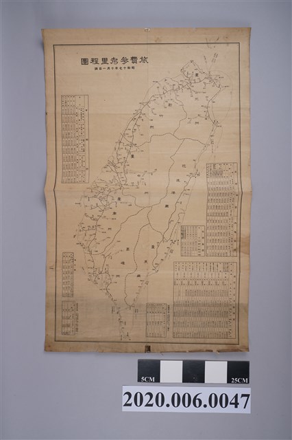 〈昭和十七年臺灣旅費參考里程圖〉 (共3張)