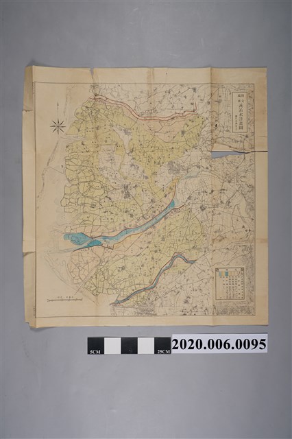 內務局土木課繪製〈五萬分之一曾文溪鹽水溪治水計畫圖〉 (共3張)