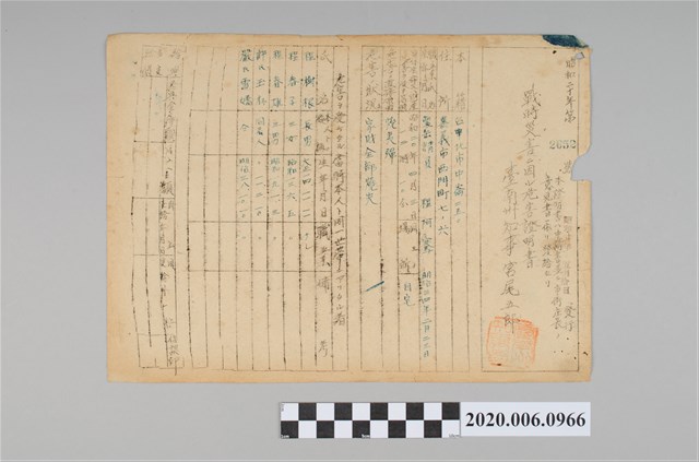 戰時造成的意外災害證明書第2652號（昭和20年5月10日發行） (共3張)