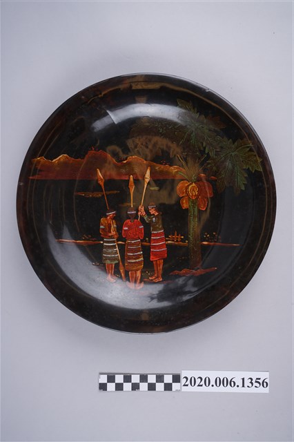 日月潭杵歌漆器圓盤 (共5張)