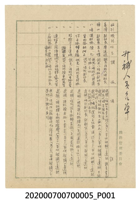 升補人員名單 (共1張)