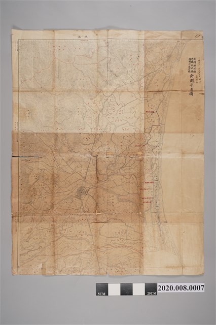 宜蘭郡礁溪庄公館、土圍、頭圍排水線計劃平面圖 (共2張)