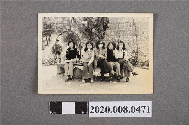 五人於樹下合影 (共2張)