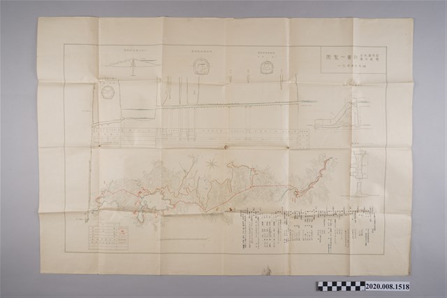 日月潭水利電器工事計畫一覽圖-縮尺五萬分之一 (共2張)